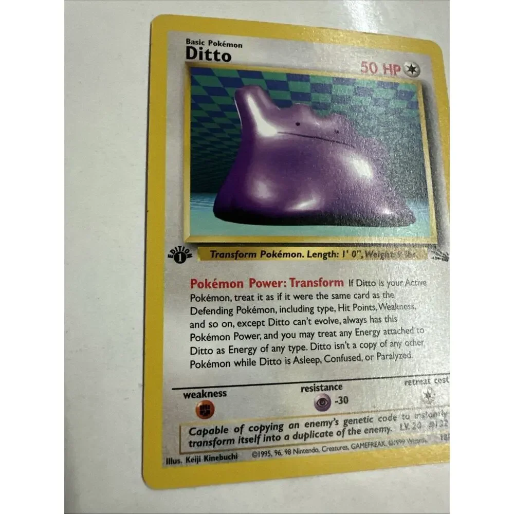 Ditto #18 Non-Holo 1st Edition Fossil 1999 Pokemon LP